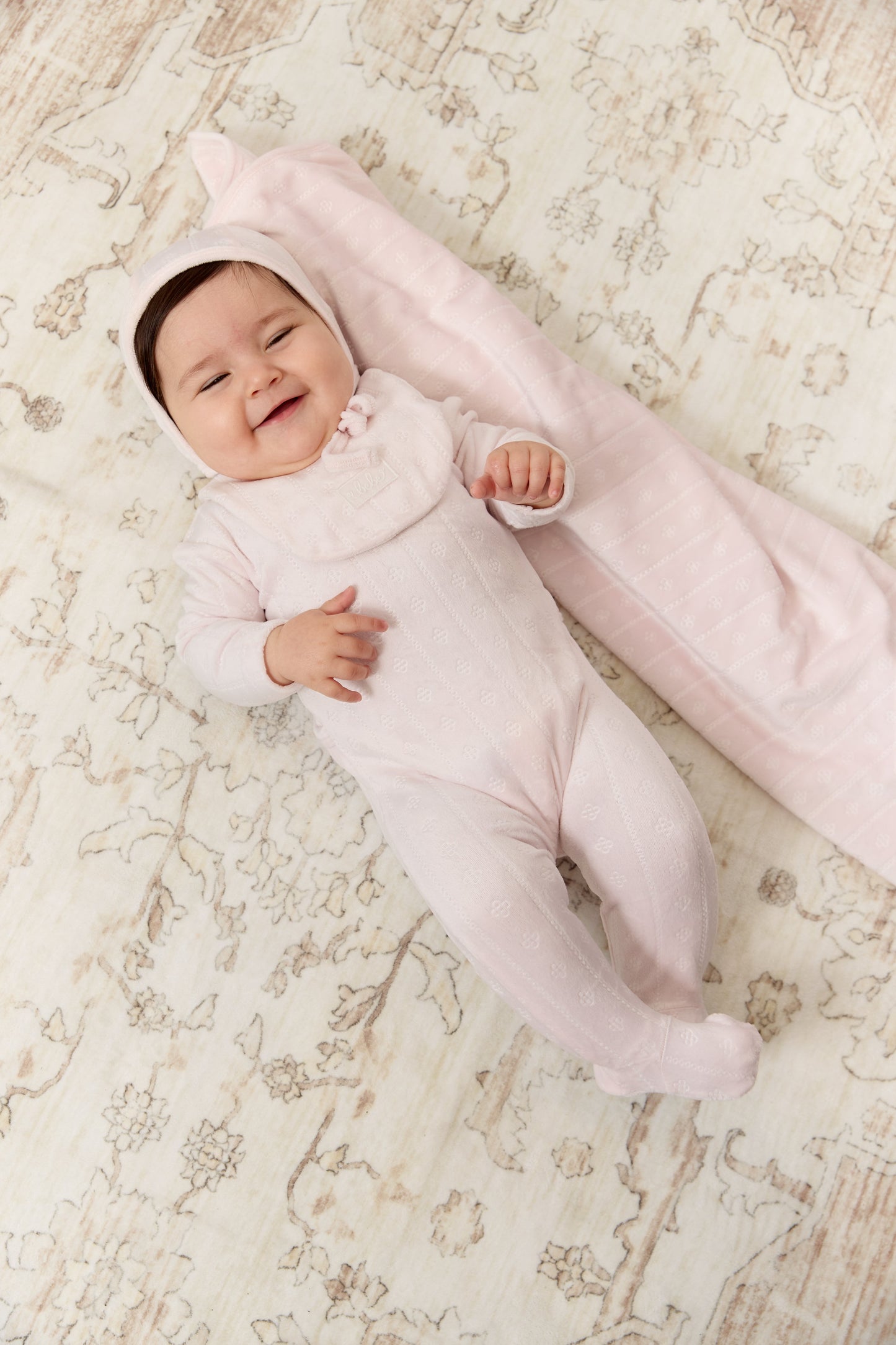 Bebe Pointelle Footie - Pink