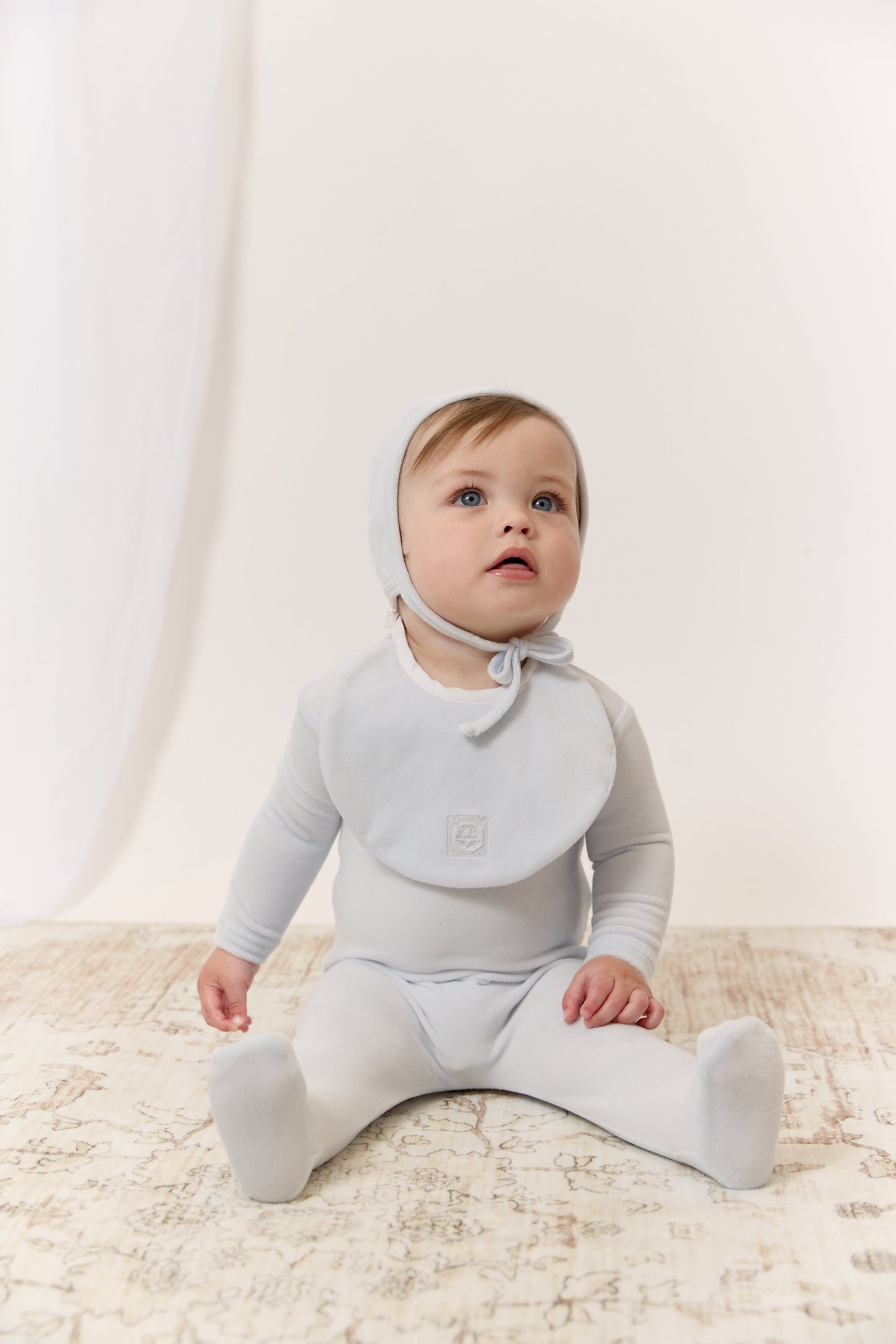 KB Logo Footie, Hat and Blanket Set - Blue