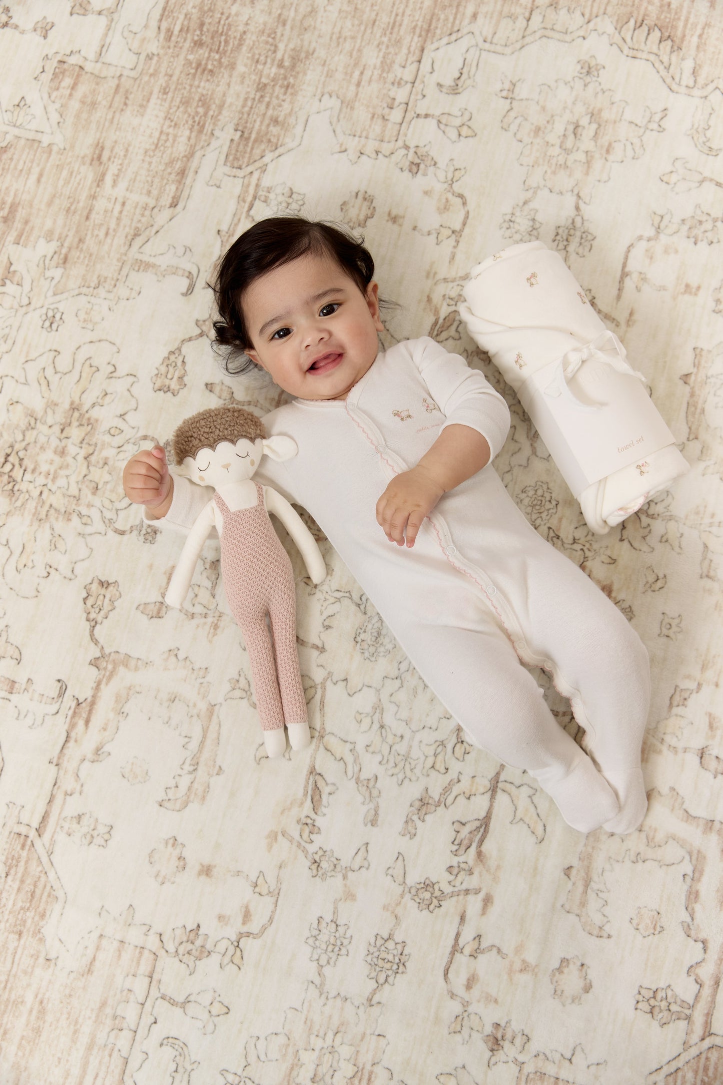 Petits Amis Towel & Mitt Set - Pink