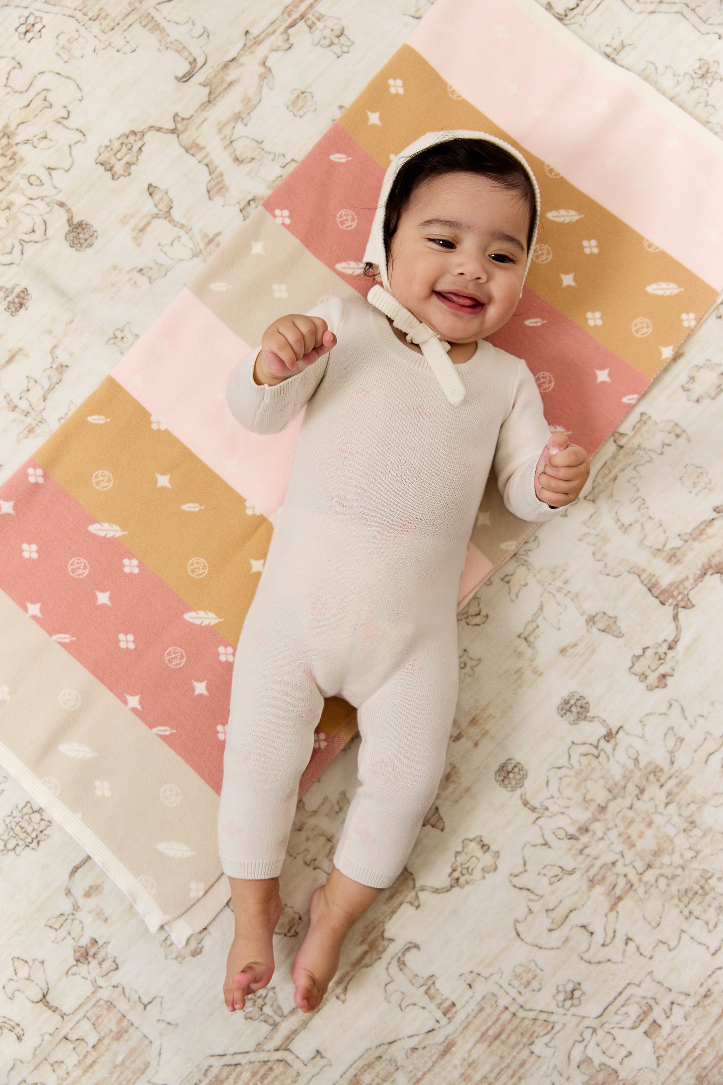 KB Logo Knit Romper & Hat Set