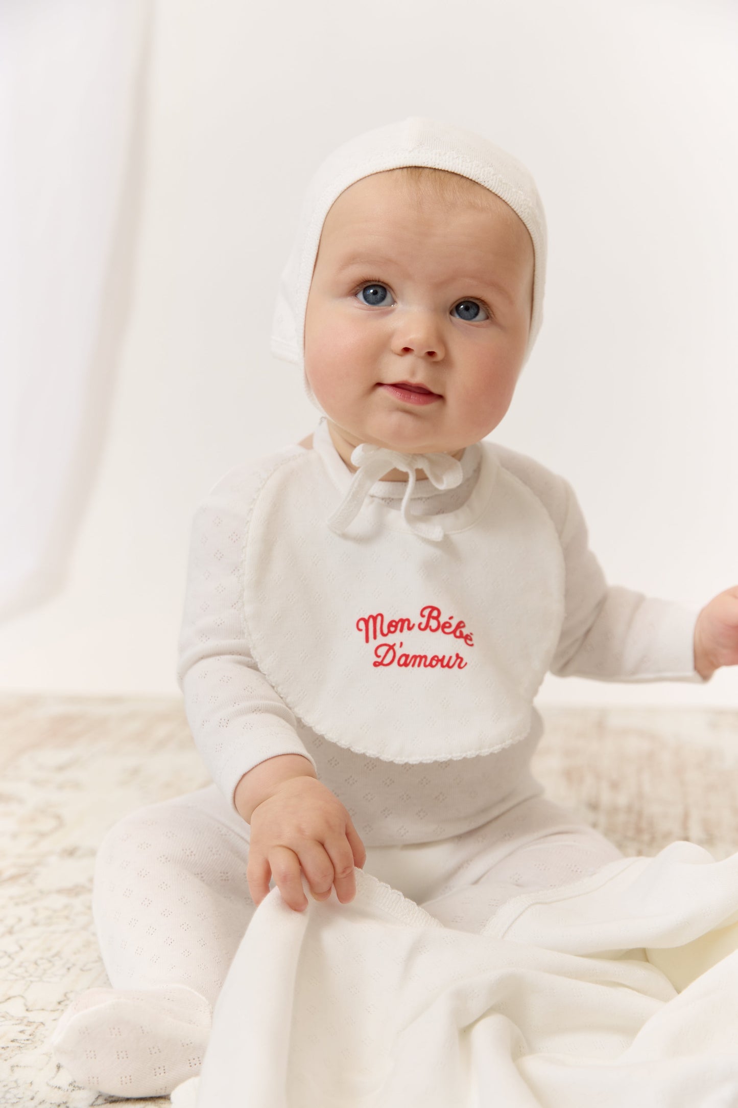Mon Bebe Footie & Hat Set - Red