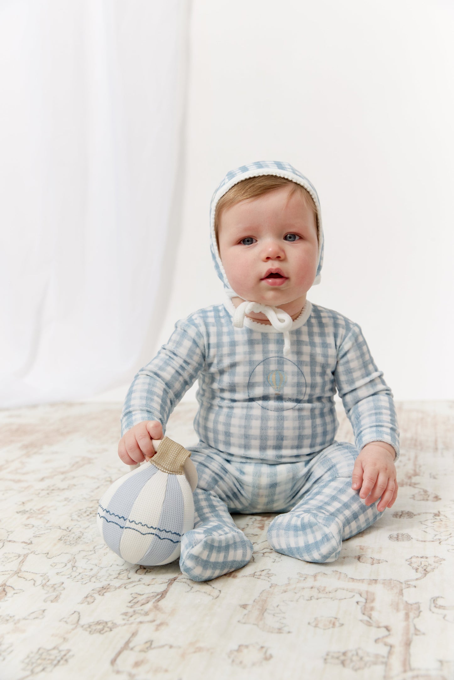 Ciel Enfant Gingham Footie - Blue