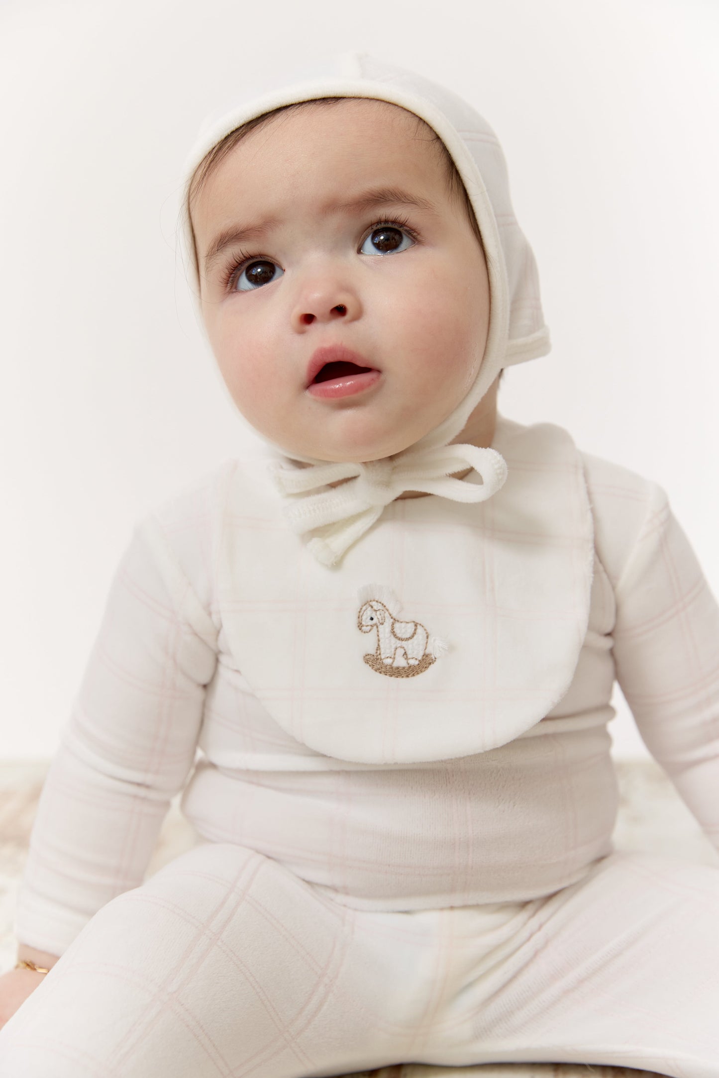 Whinny Plaid Bib - Pink