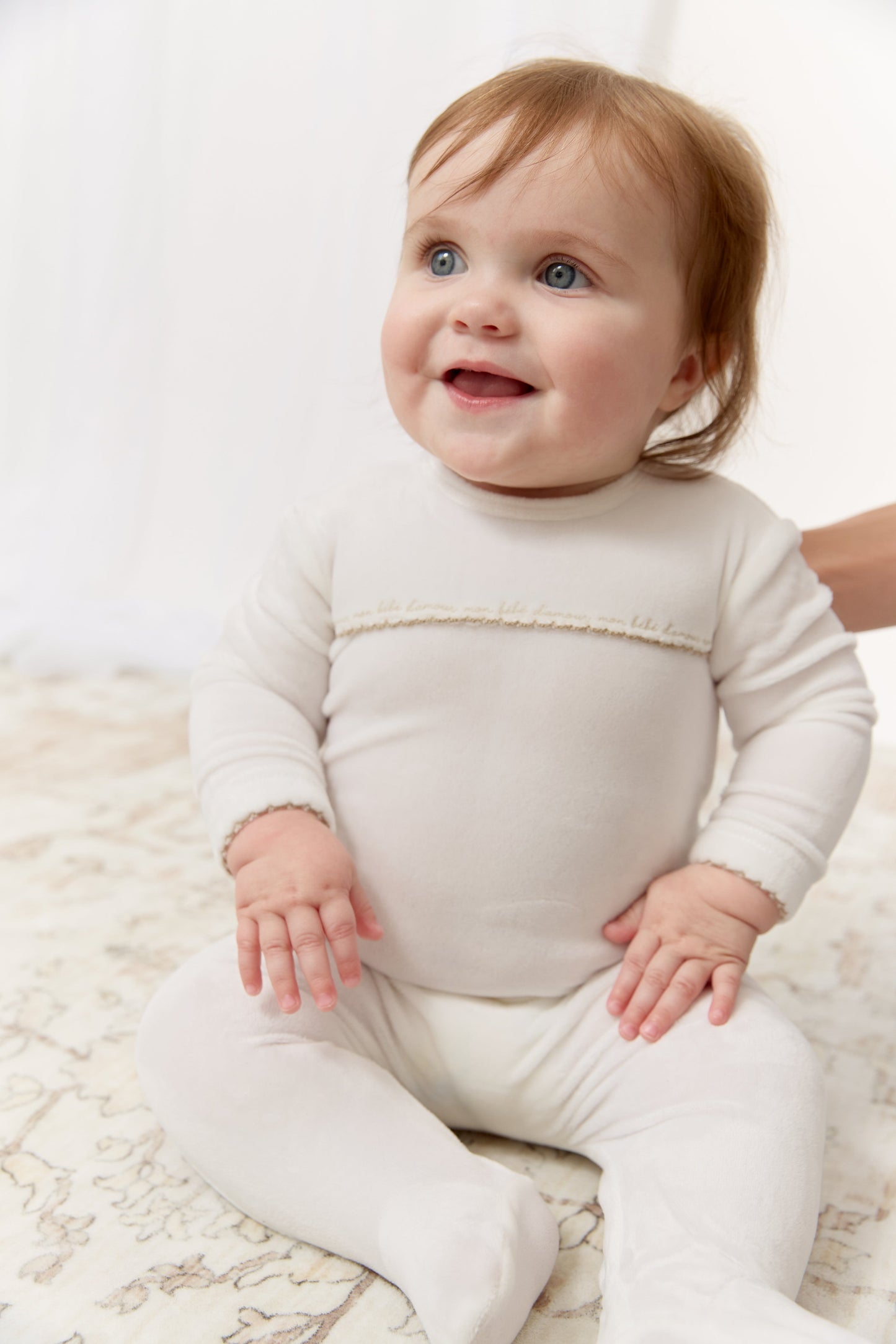 Mon Bebe D'Amour Footie, Hat & Blanket Set - Taupe