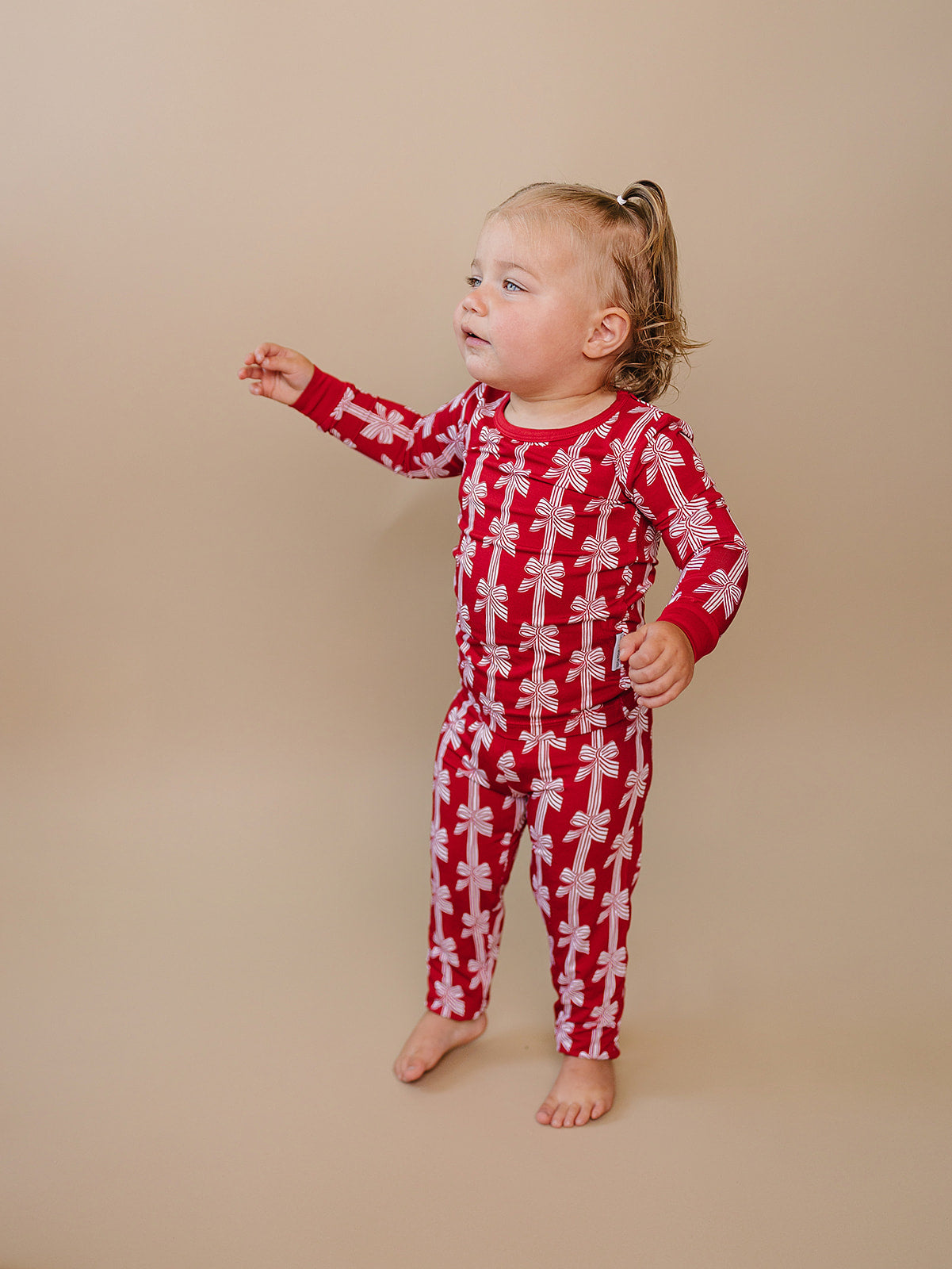 Bamboo Two Piece Set | Red Bows