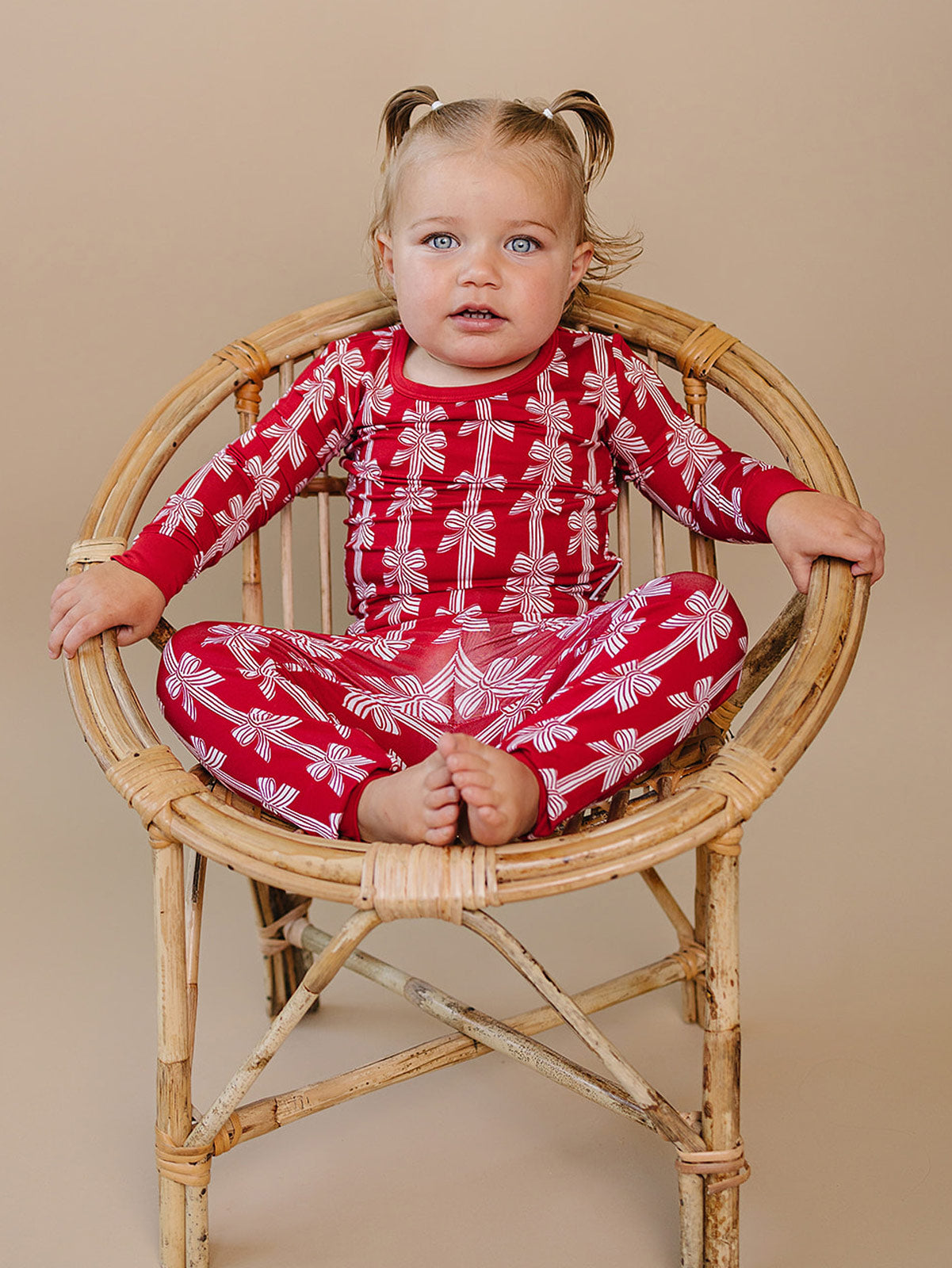 Bamboo Two Piece Set | Red Bows