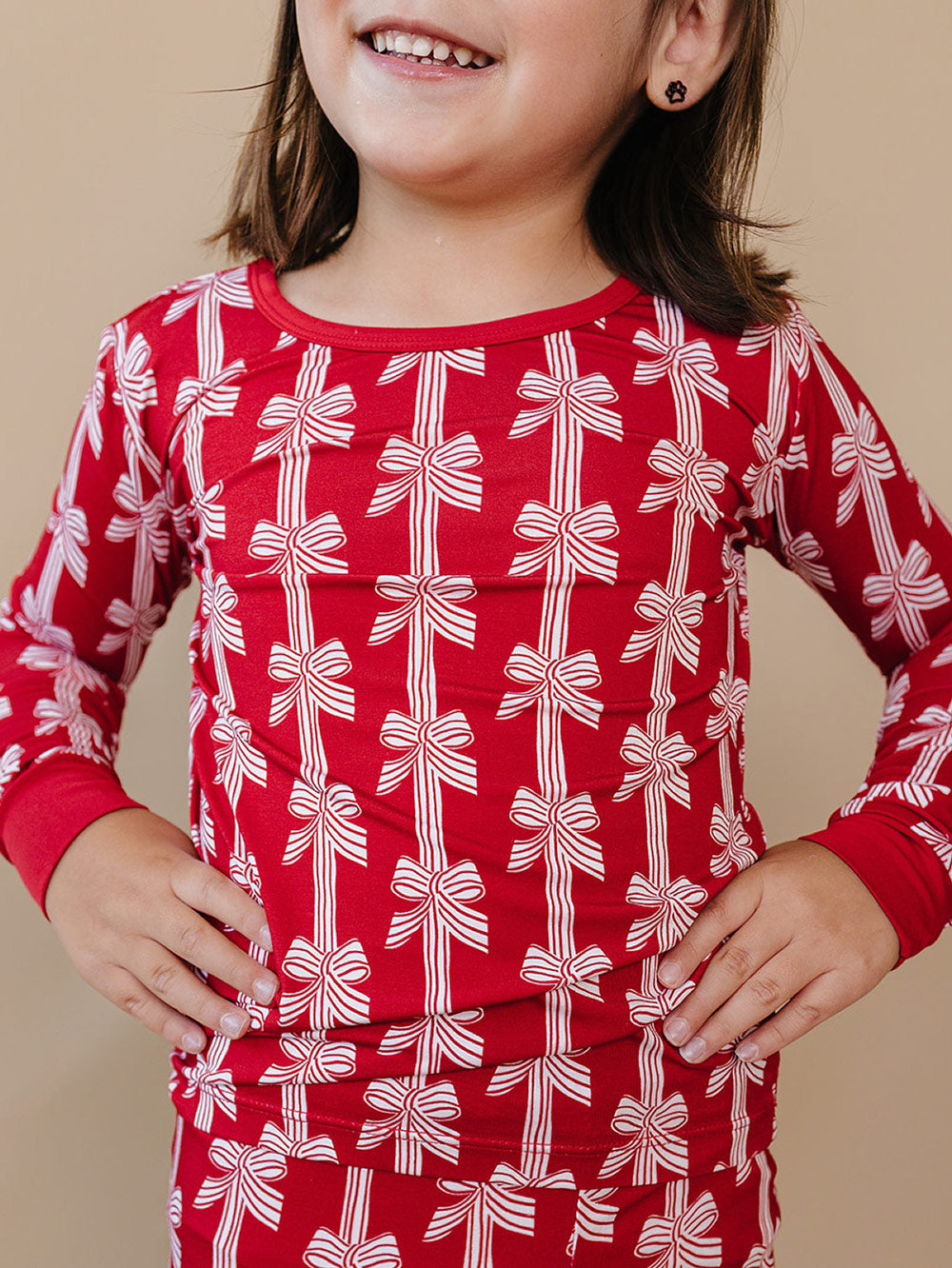 Bamboo Two Piece Set | Red Bows