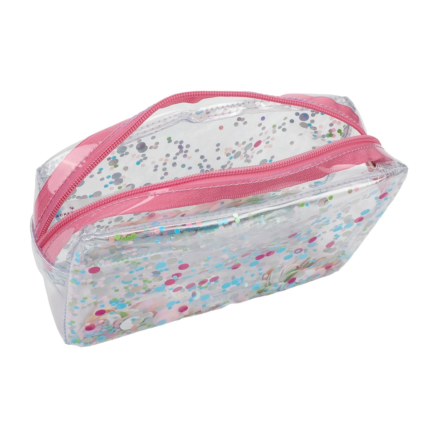 Clear Multicolor Confetti Pouch