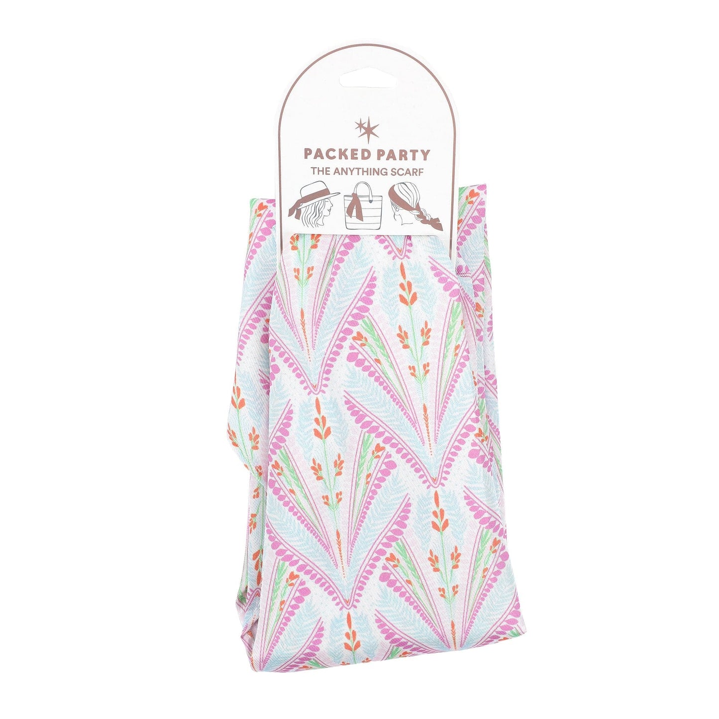 Petals & Plumes Satin Anything Scarf