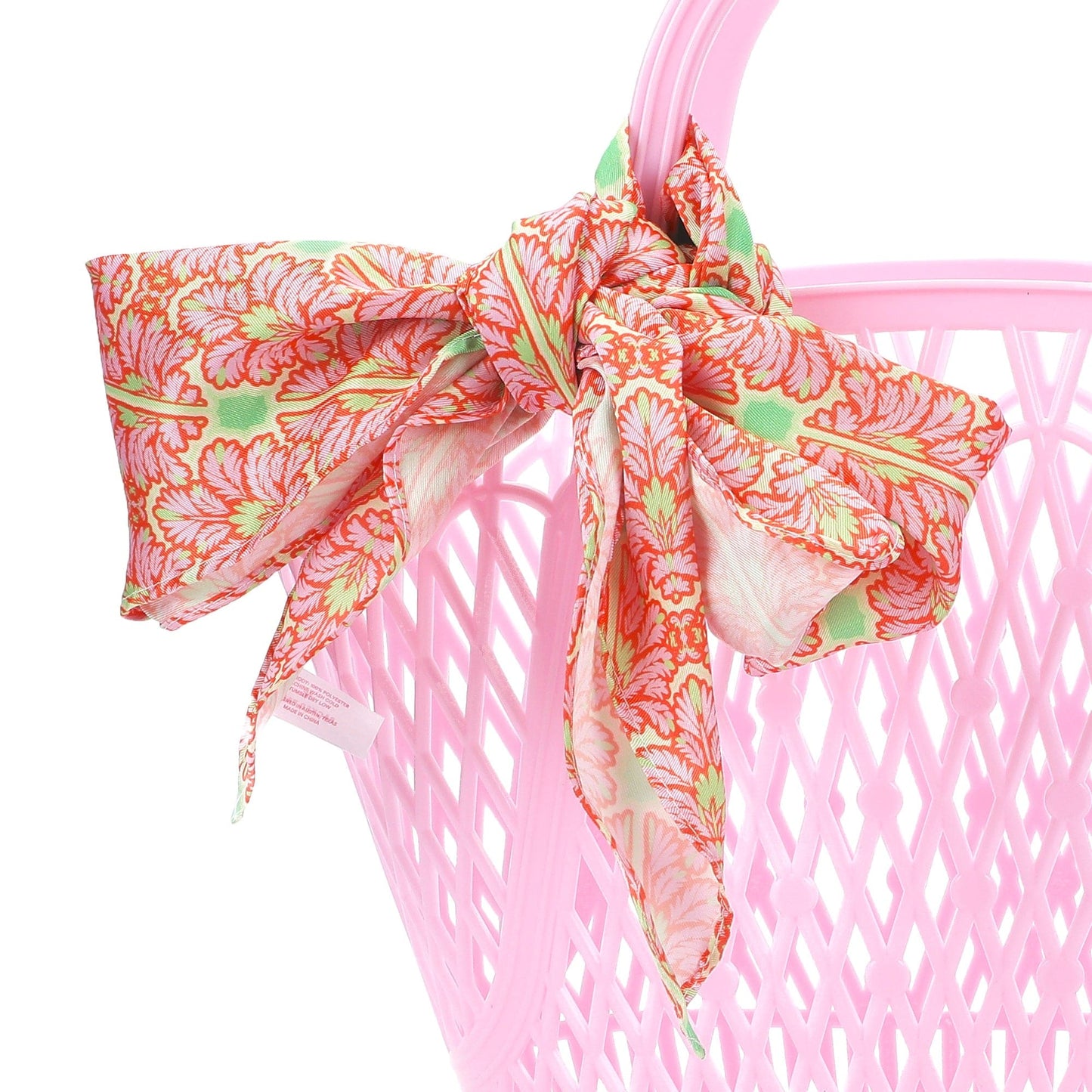 Pink Palm Satin Anything Scarf