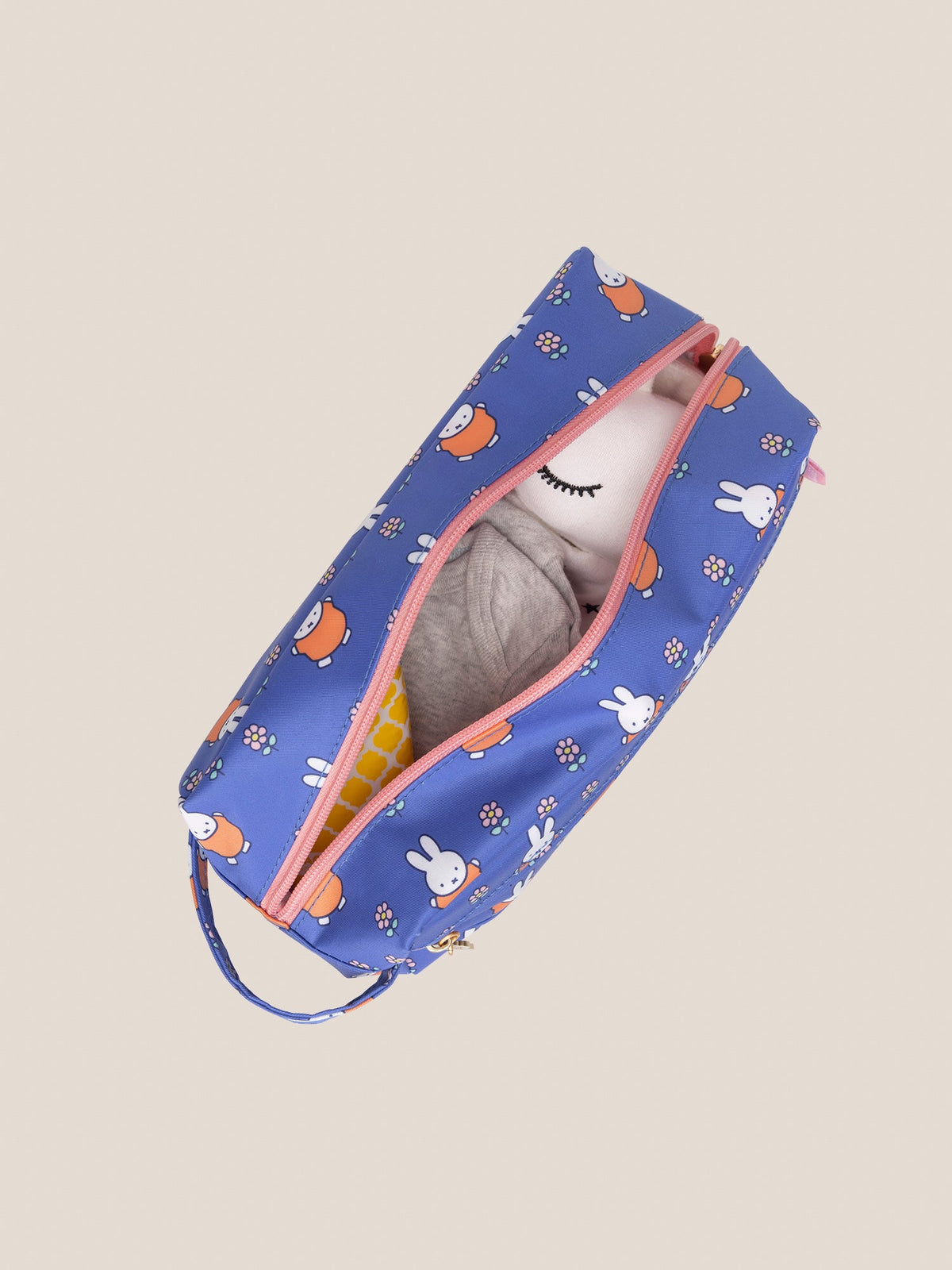 Miffy Flower Fields Be Dapper Toiletry Cosmetic Pouch - Blue & Orange