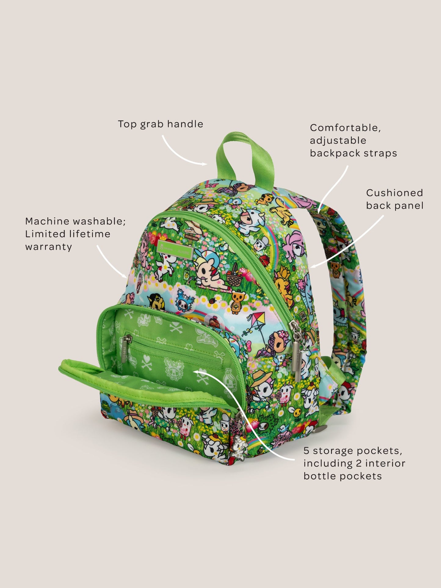 tokidoki Everyday Mini Backpack - Meadow Blooms