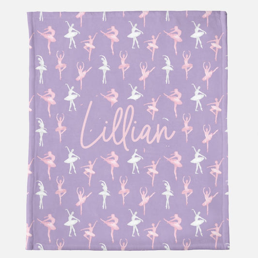 Lillian Ballerinas Personalized Minky Blanket