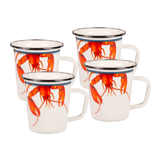 Lobster 16 oz Latte Mugs - Set of 4