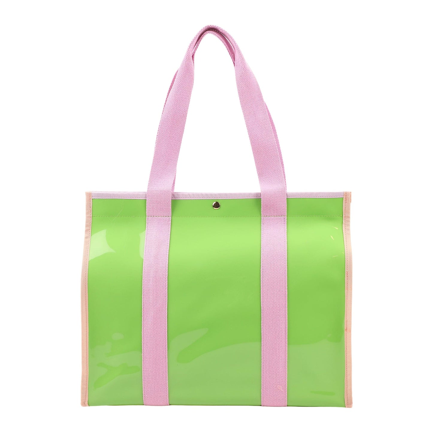 Colorblock Vinyl Tote Bag