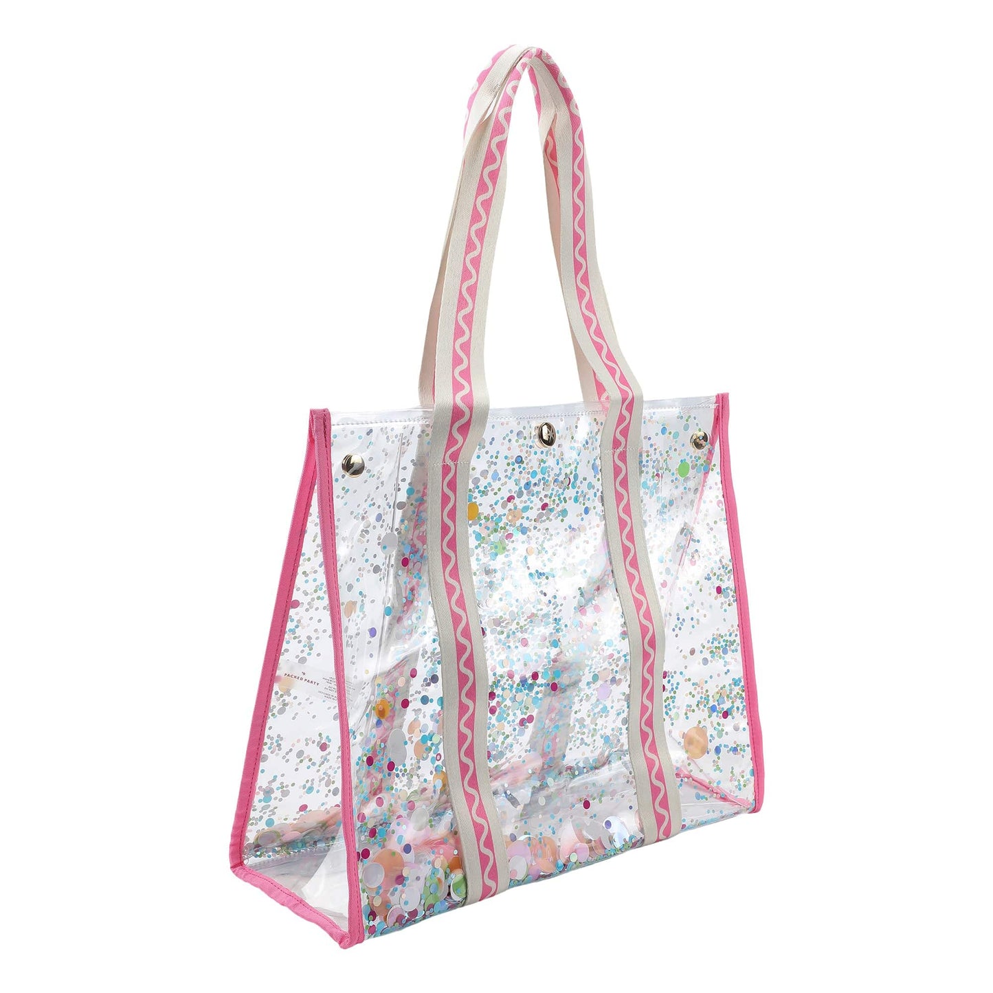 Confetti-filled Clear Vinyl Tote Bag