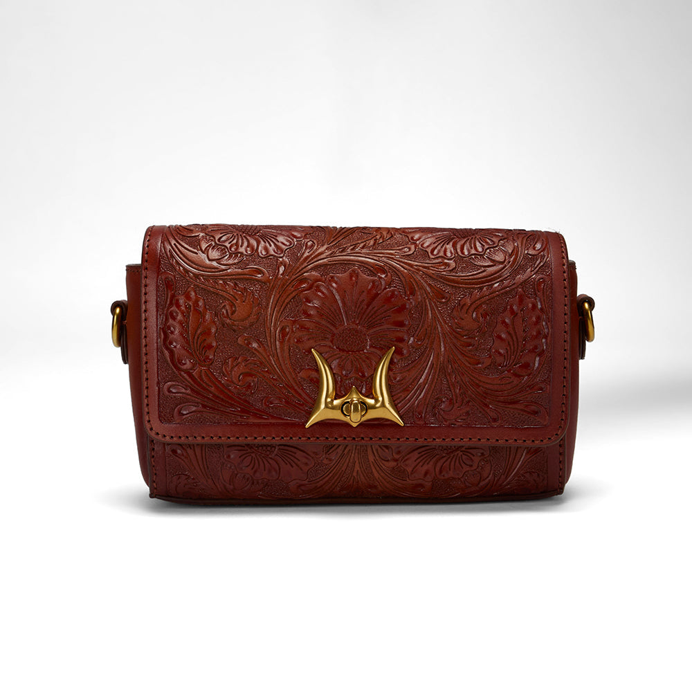 Loyal West SAVI MINI BAG IN  HANDTOOLED LEATHER