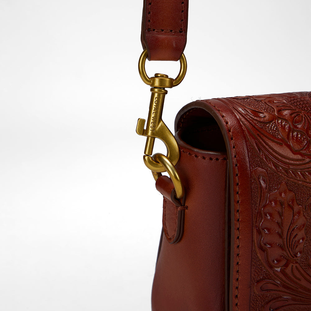 Loyal West SAVI MINI BAG IN  HANDTOOLED LEATHER
