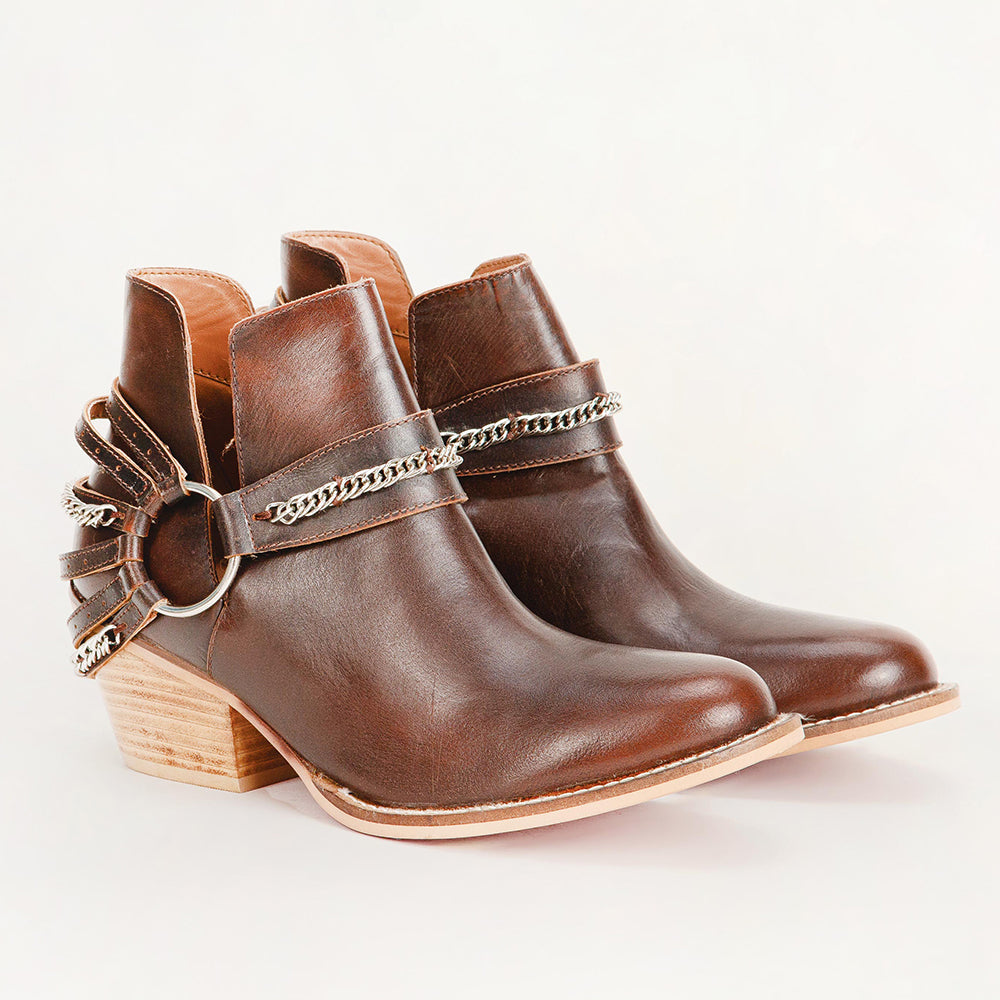 Loyal West Raven Canyon Booties In Calfskin