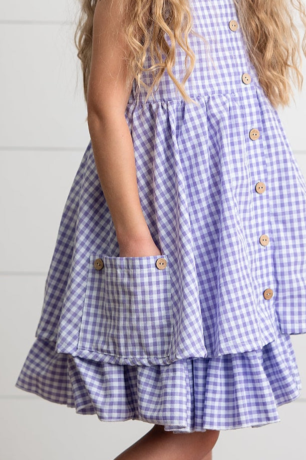 Lavender Gingham Dress