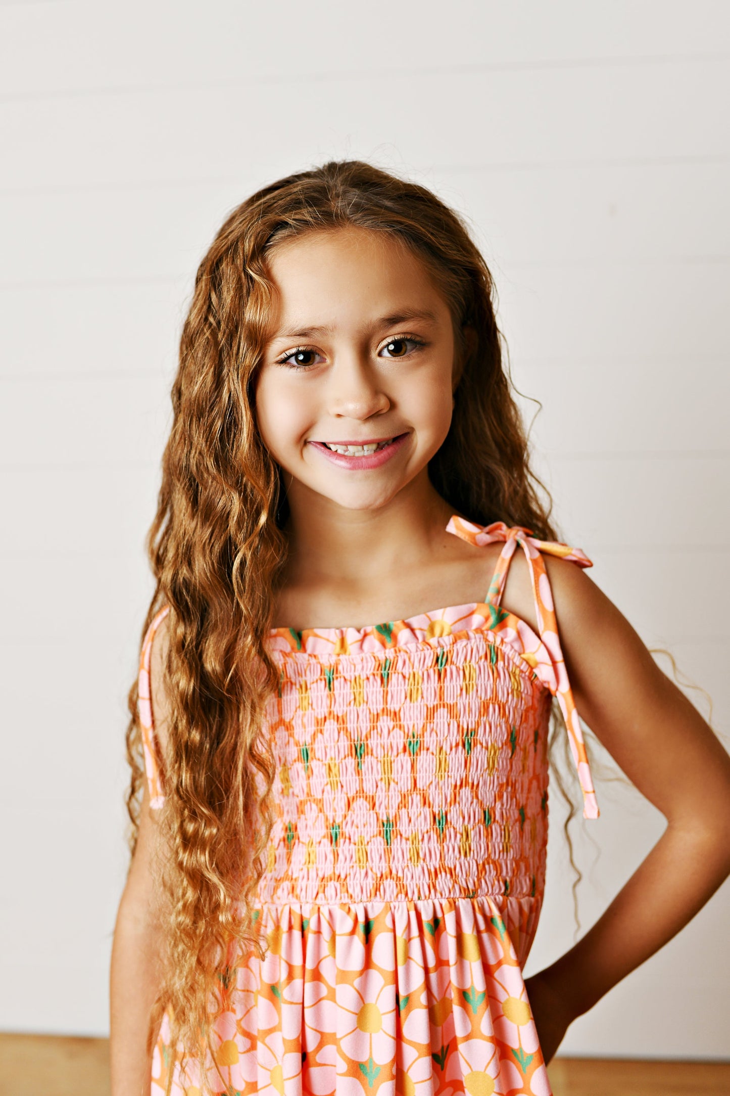 Leilani Apricot Dress