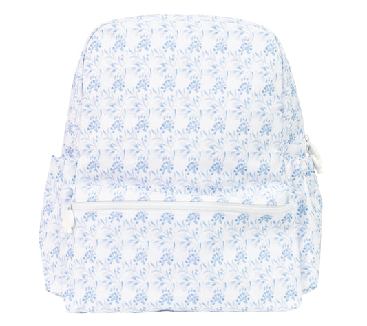 Apple of My Isla Navy Floral Wipeable Large Backpack | Personalized Kids School Backpack | Bossier City, LA