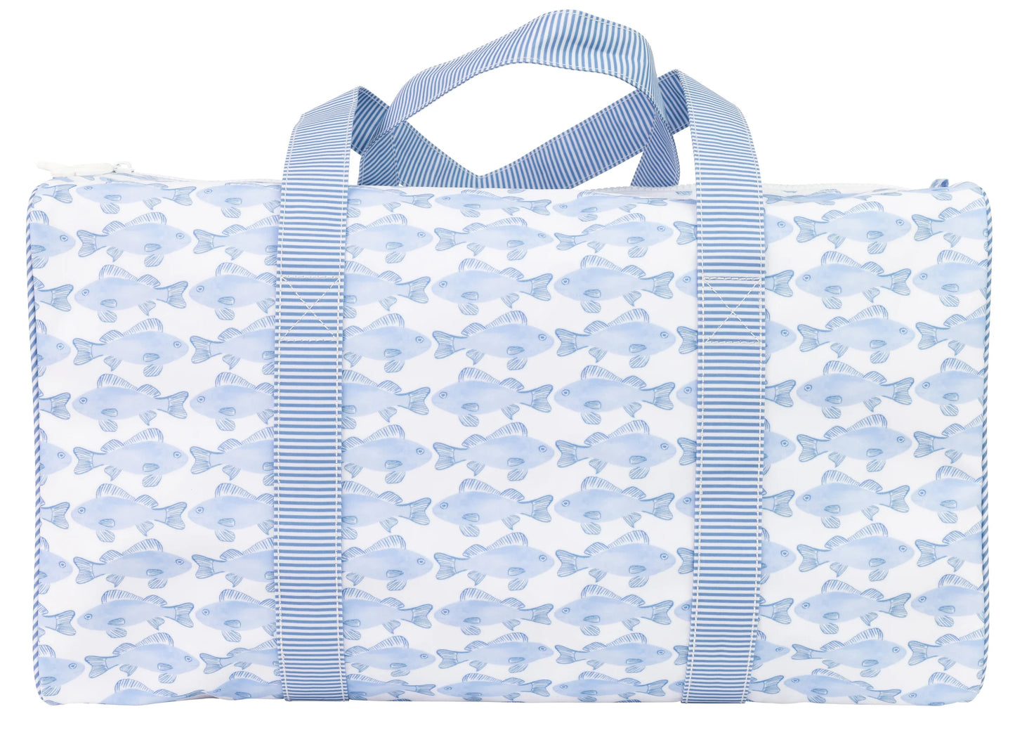 Apple of My Isla Duffle Bag in Fish – Wipeable Kids Travel Bag