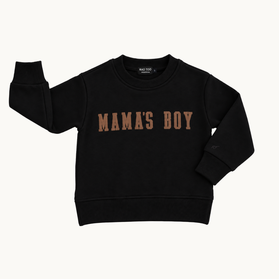 MAMAS BOY CREWNECK - BLACK