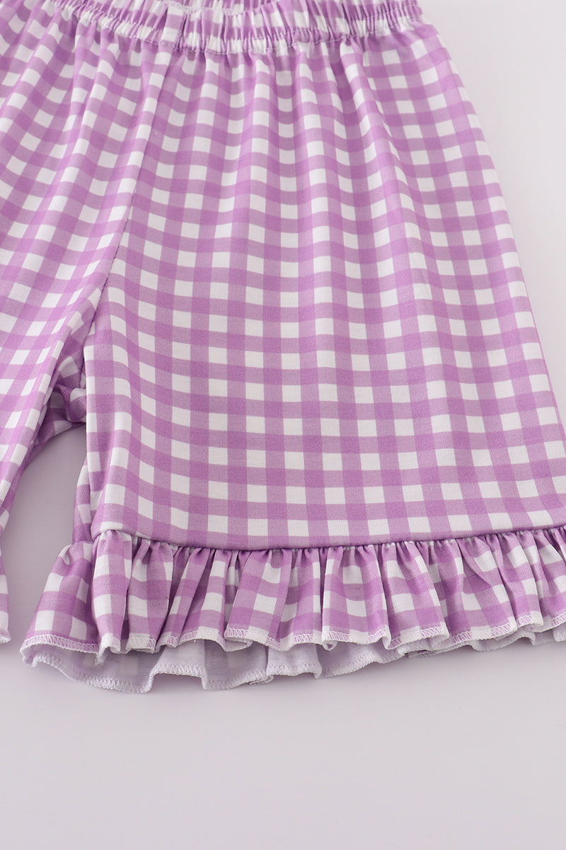 Bunny Applique Ruffle Short Set