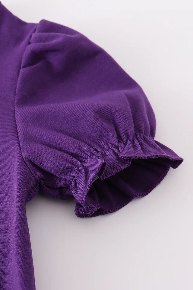 LSU Bow Tiger Applique Bubble