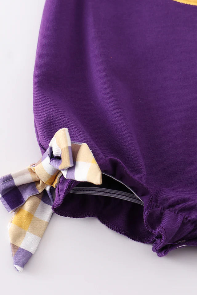 LSU Bow Tiger Applique Bubble