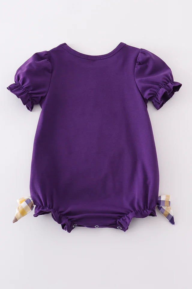 LSU Bow Tiger Applique Bubble