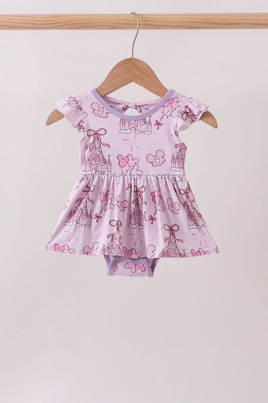 Purple Castle bamboo Ruffle Bubble