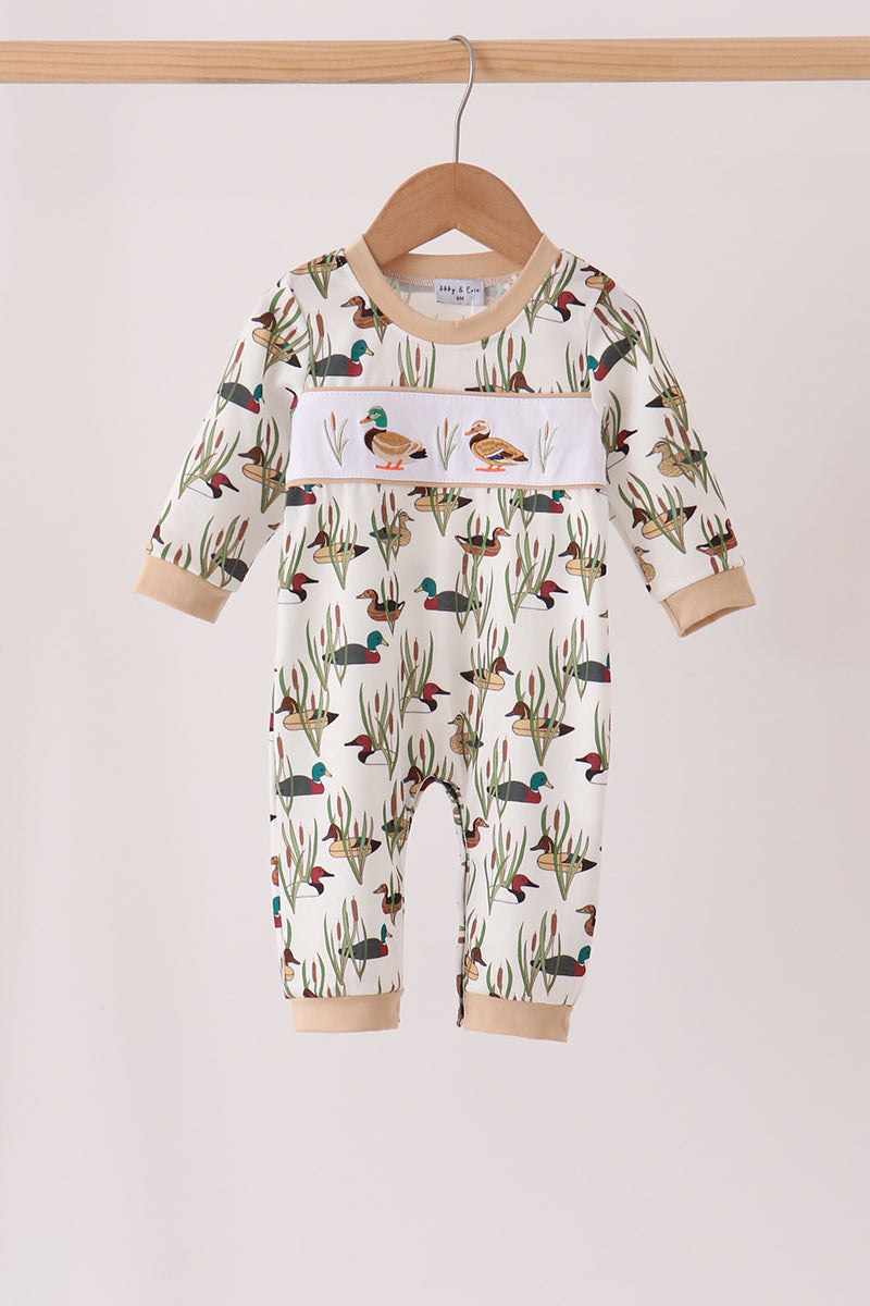 Duck embroidery romper