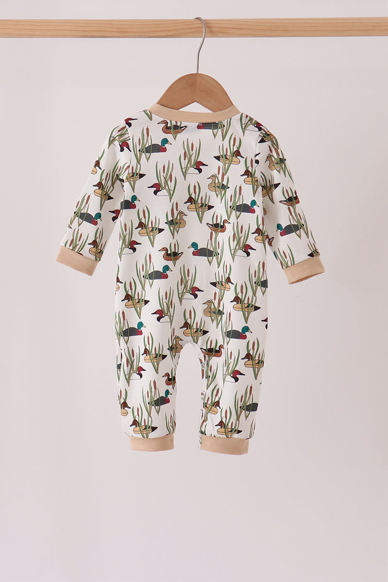 Duck embroidery romper