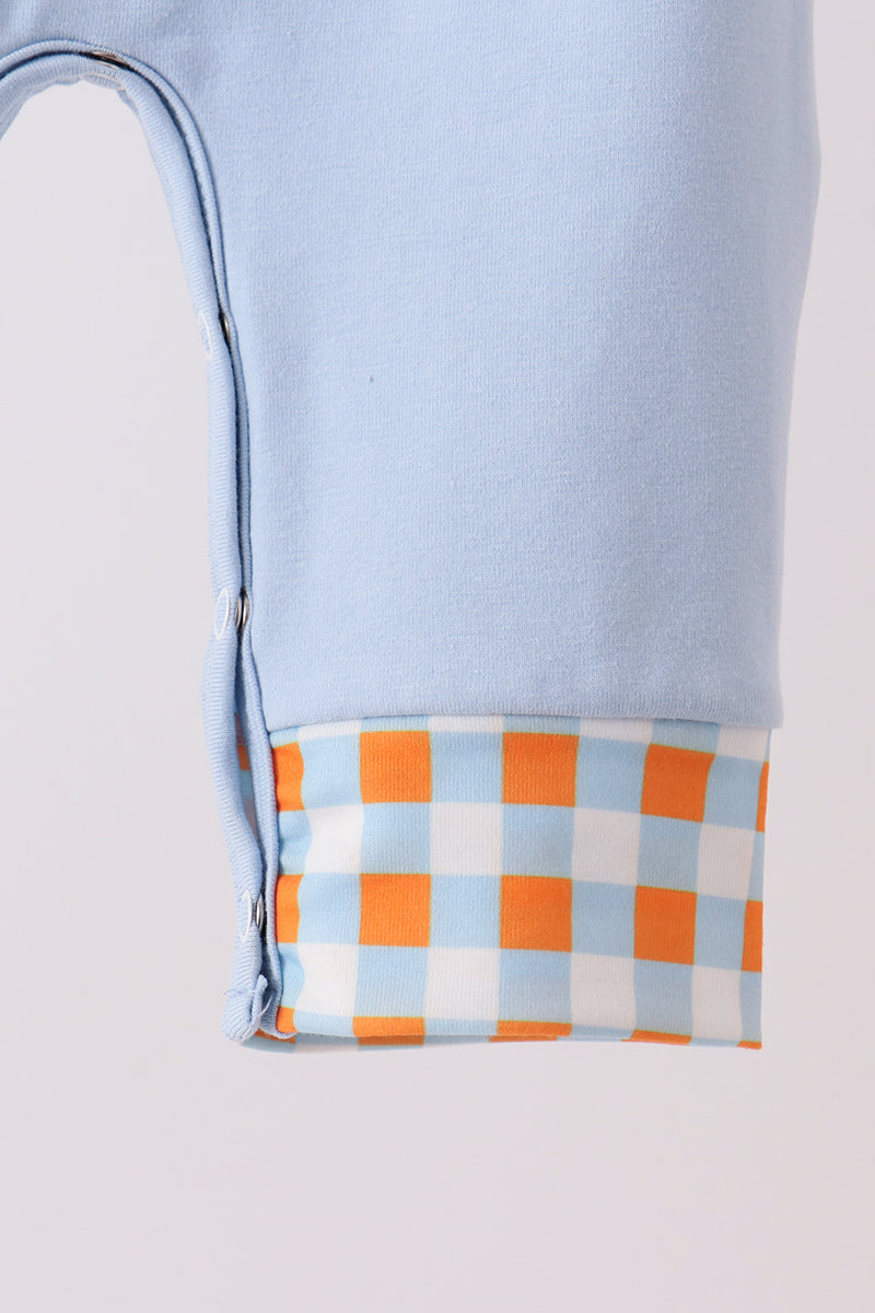 Blue Turkey Applique Romper