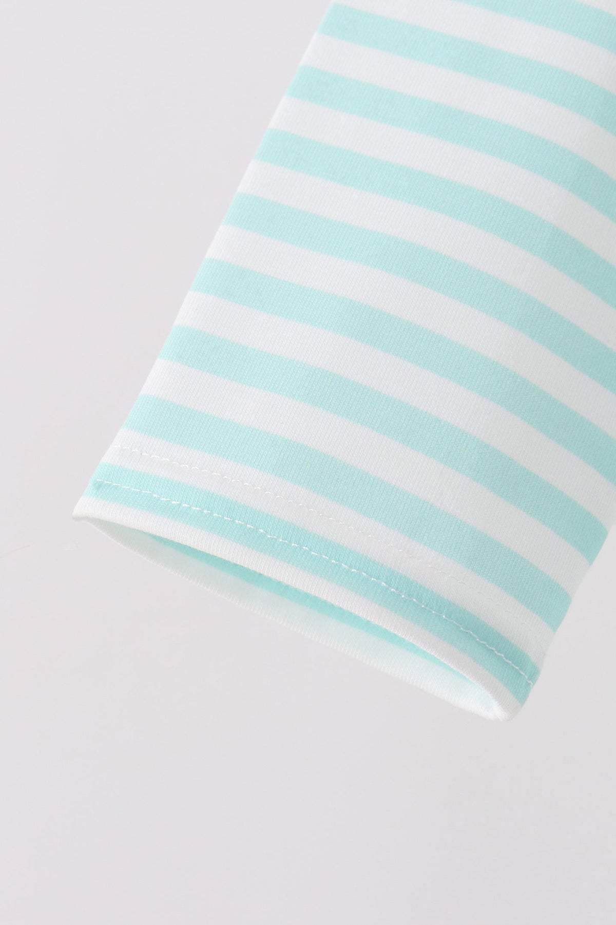 Mint Nutcracker Embroidery Stripe Top