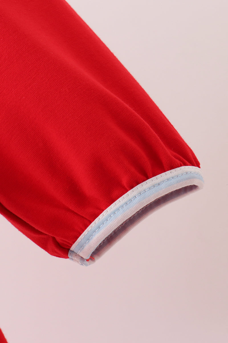 Red Reindeer French Knot Dress