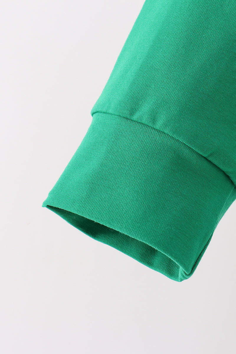 Green Reindeer French Knot Top
