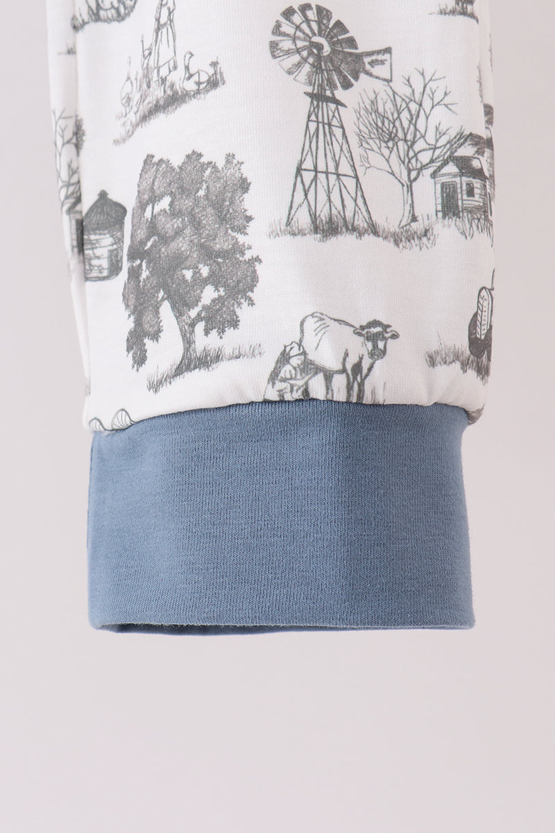 Blue Farm Pants Set