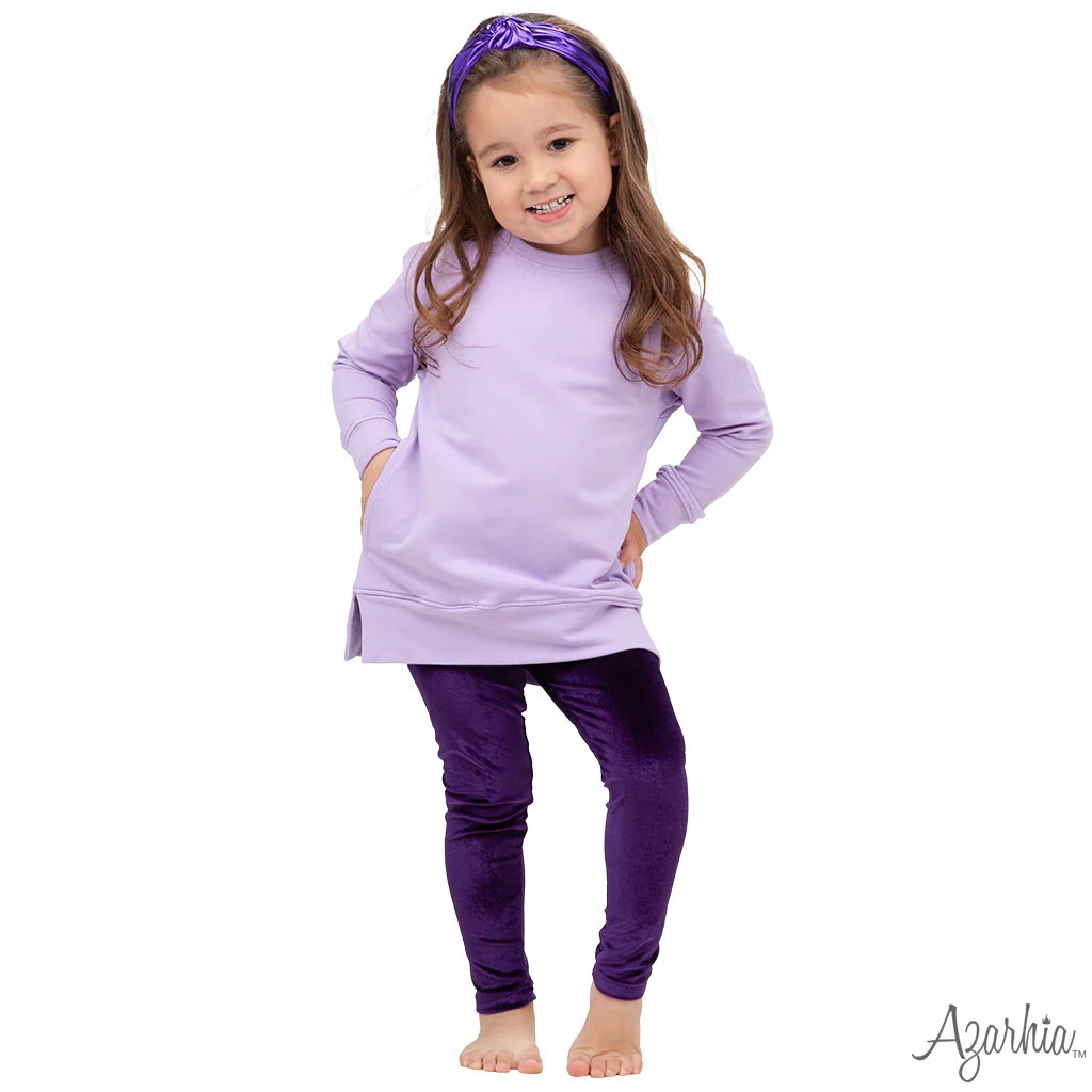 Top Knot Headband in Purple Metallic