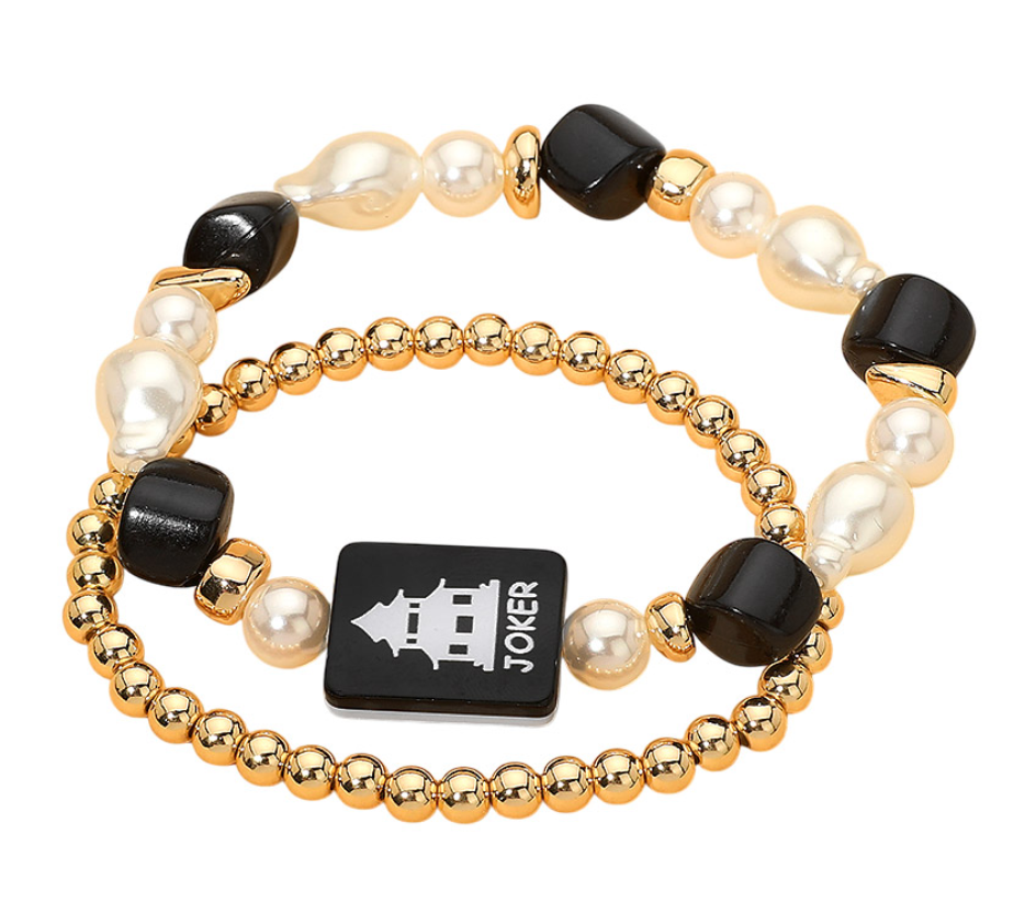 Mahjong Pearl Stackable Bracelet - Joker
