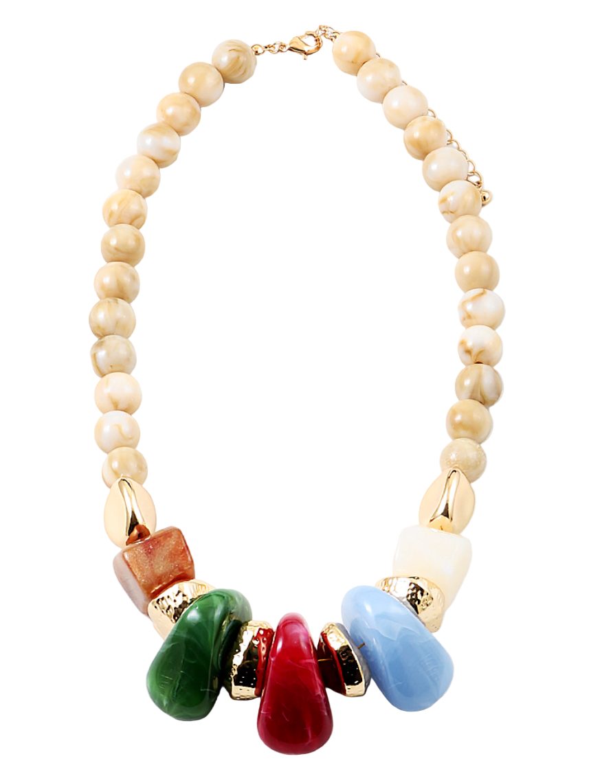 Chunky Statement Beaded Necklace