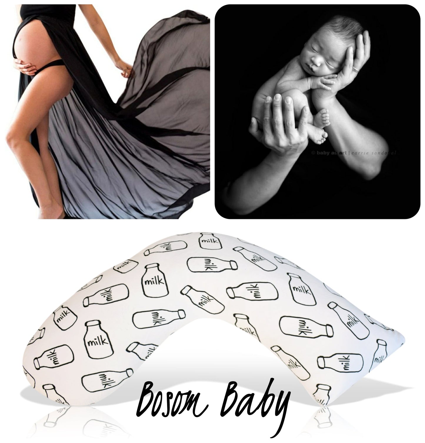 Luna Lullaby Nursing Pillow - Milk Mama Bottle Design | Comfortable Feeding Pillow for Mom & Baby