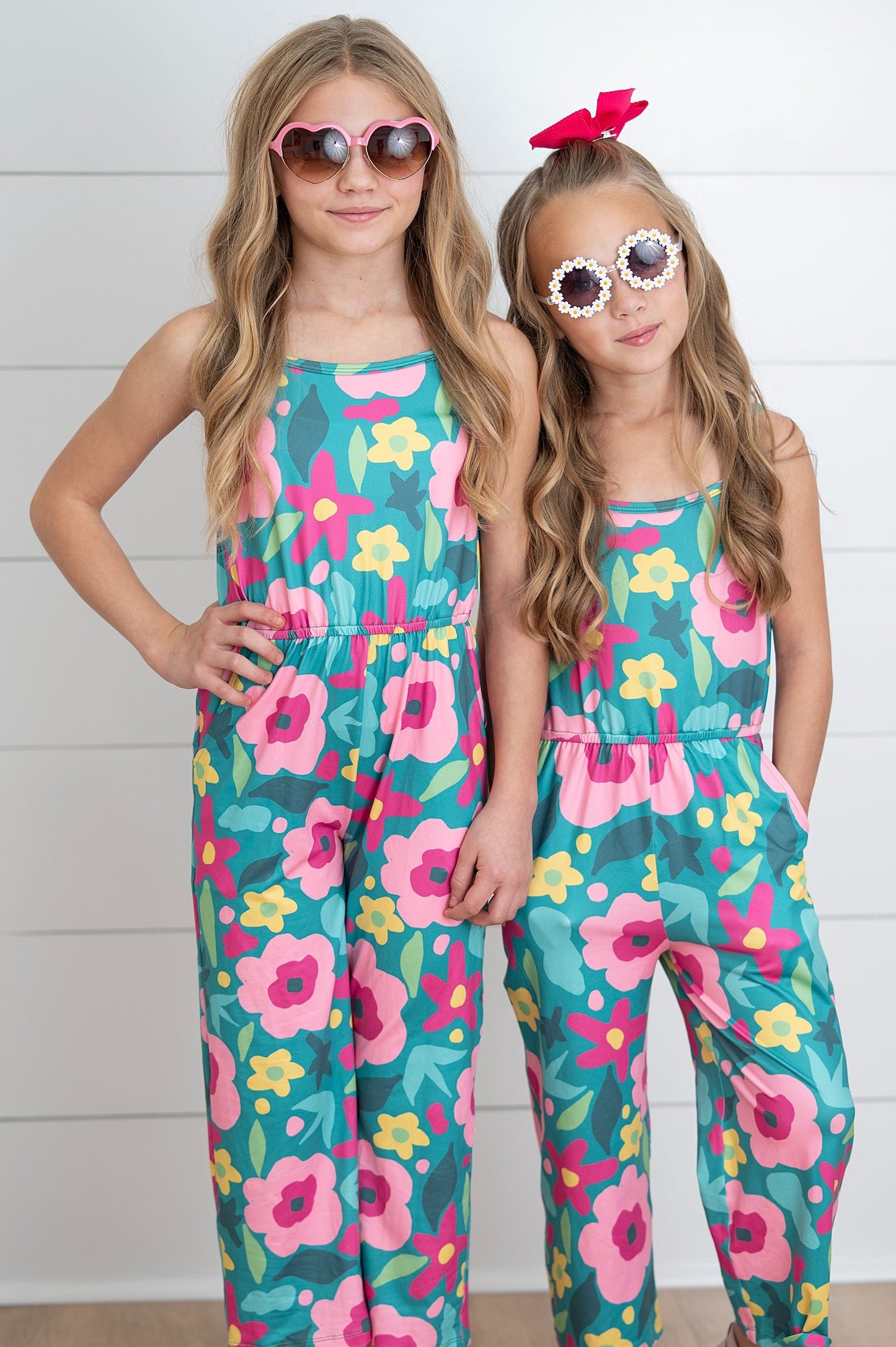Millie Green Floral Jumpsuit