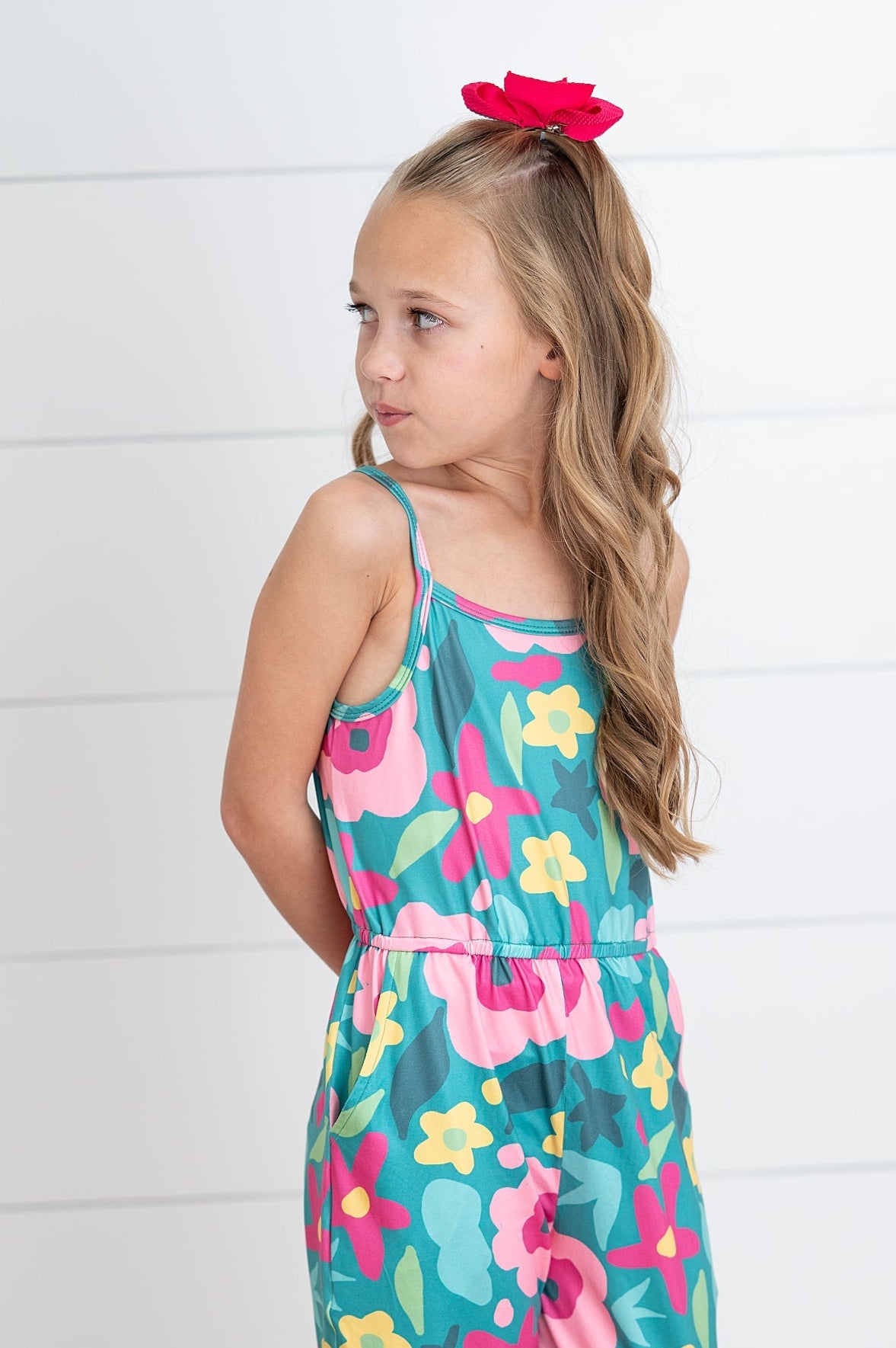 Millie Green Floral Jumpsuit