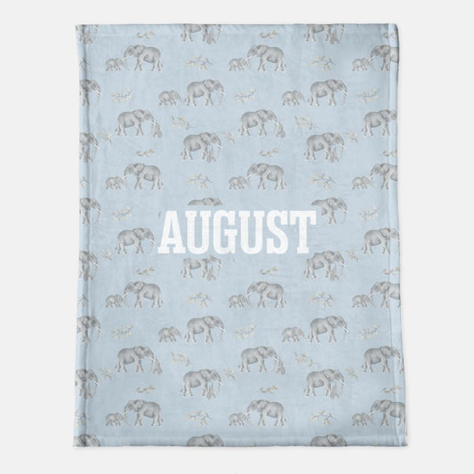 August Personalized Minky Blanket