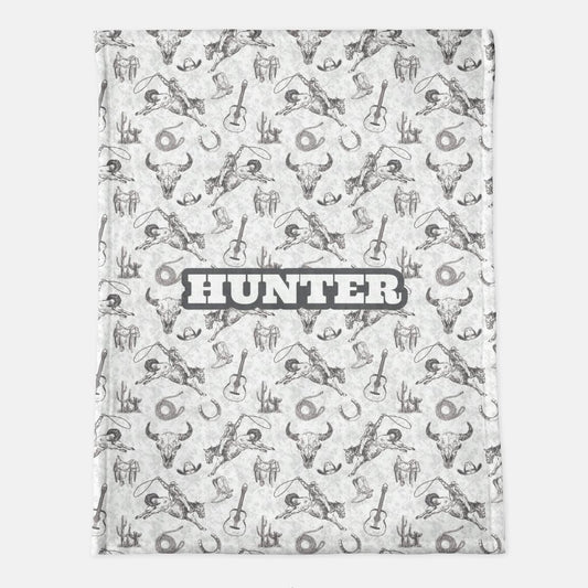 Hunter Personalized Minky Blanket