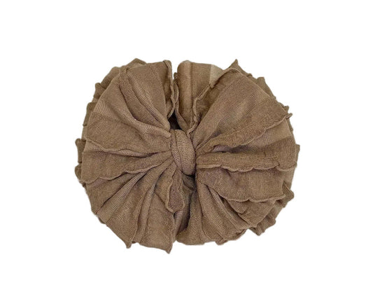 Mocha | Signature Ruffled Baby Headband