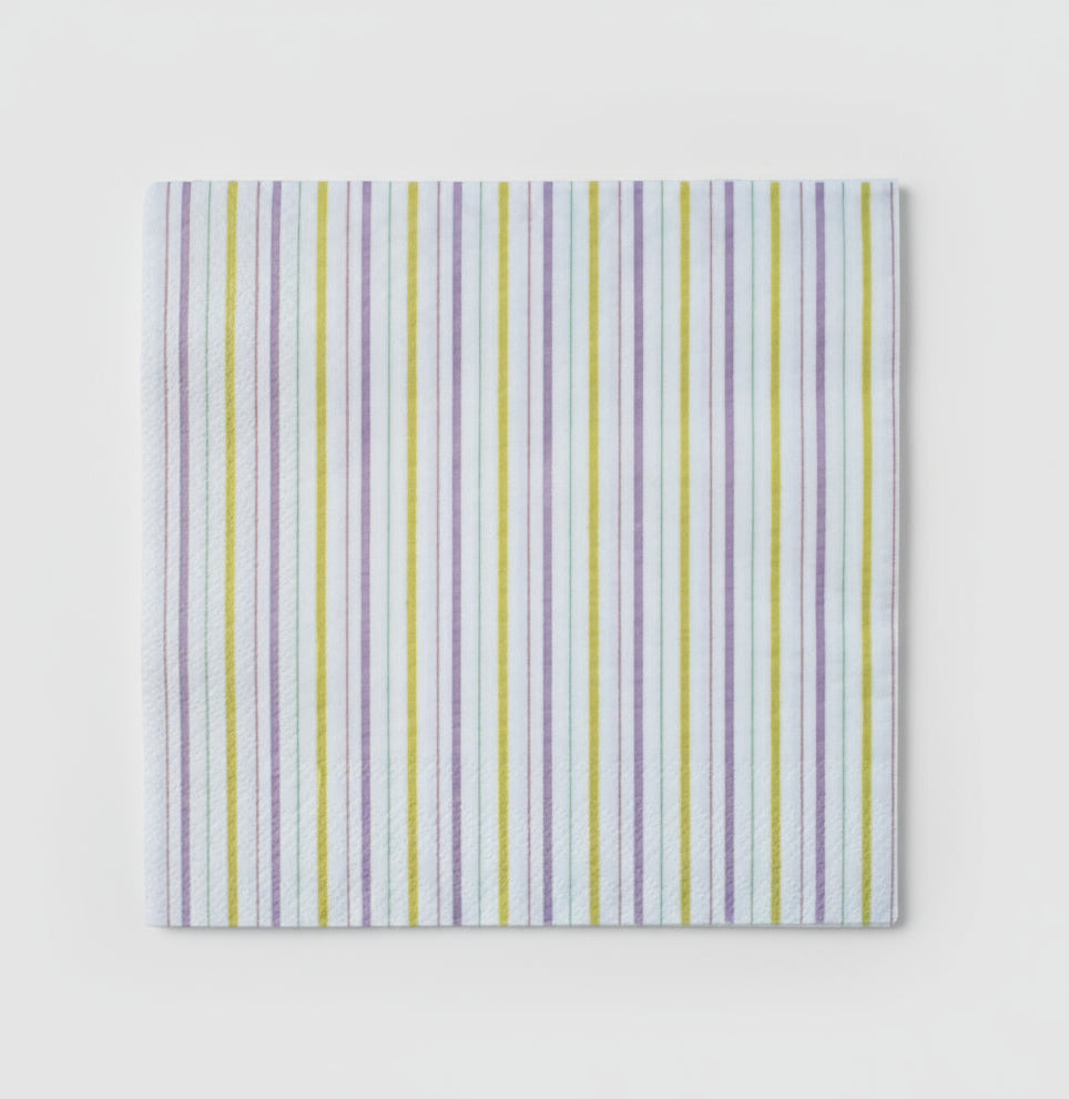 Multicolor Fine Stripes Napkins (Set of 16)